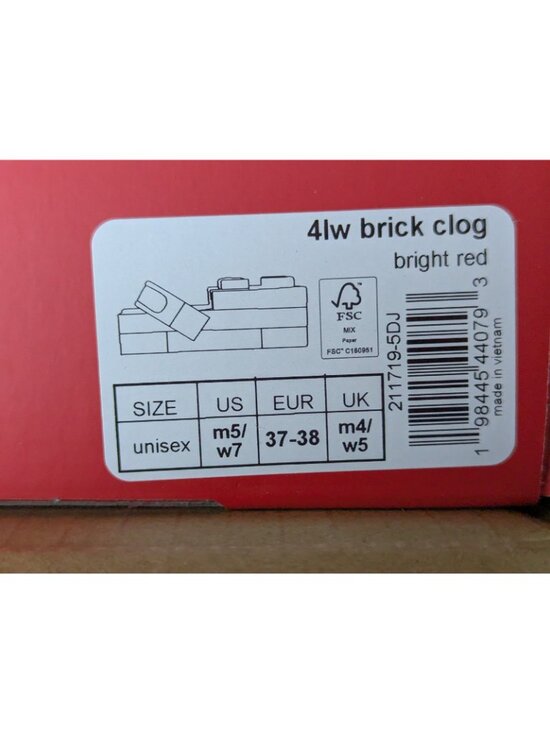 Crocs x  Brick Includes a  gift Triple Red Size  M5 / W7 NIB main image 9